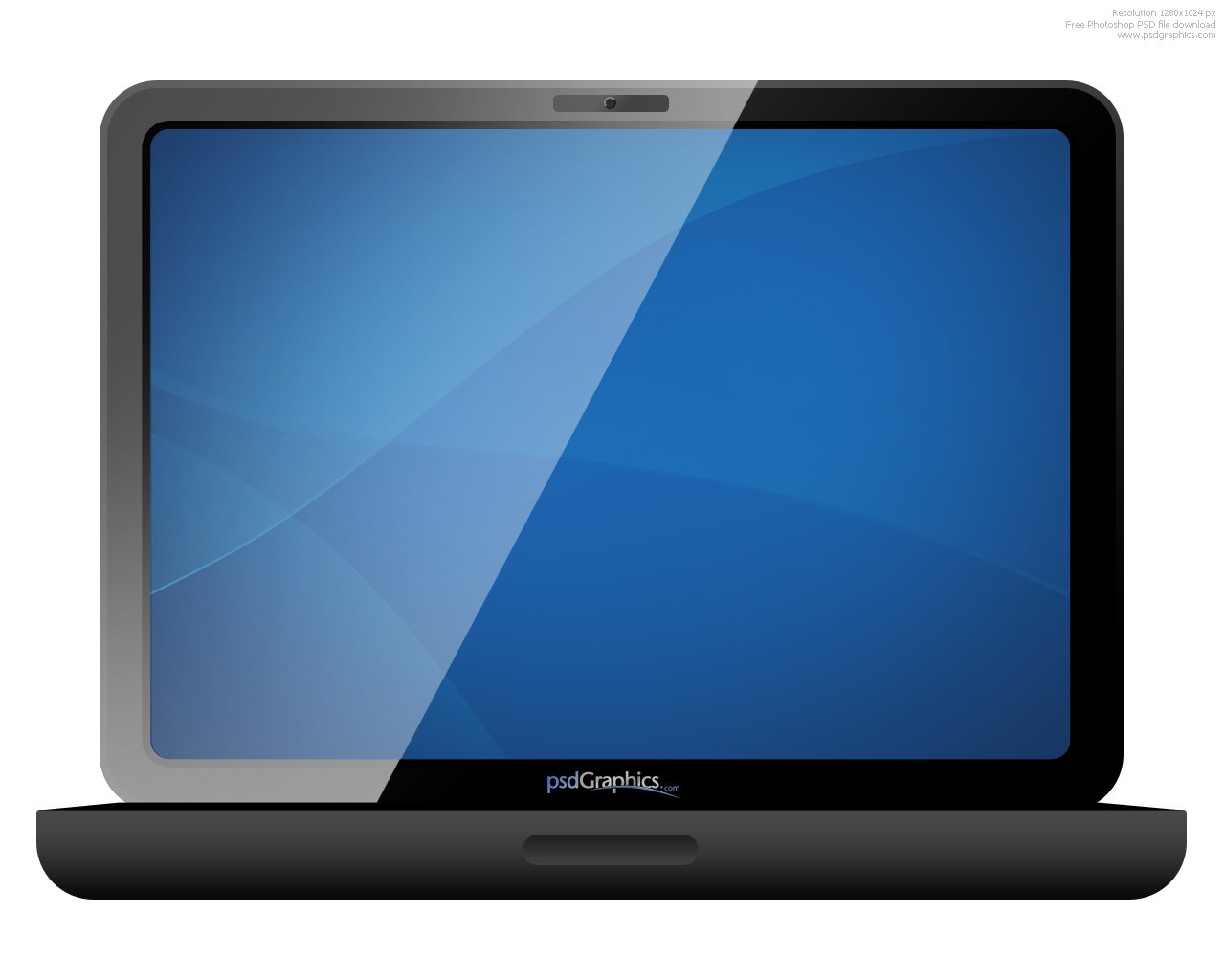 Black laptop icon | PSDGraphics