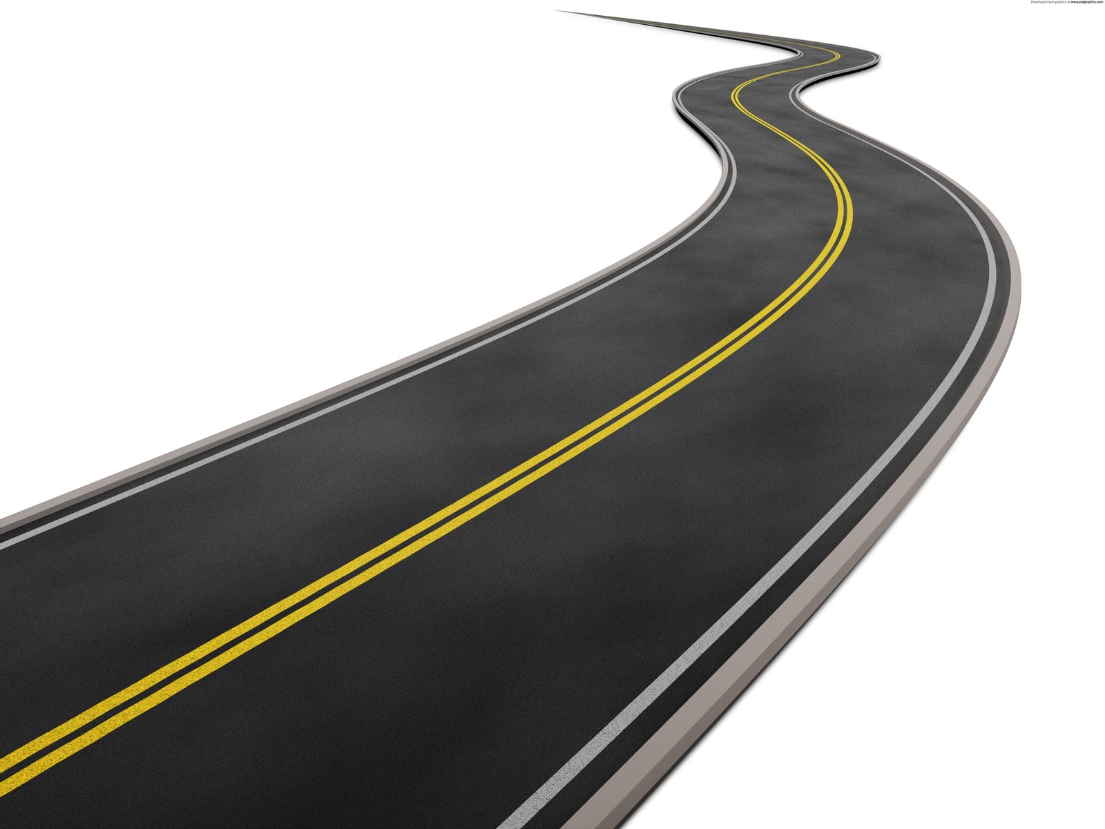 Curved road on white background | PSDGraphics