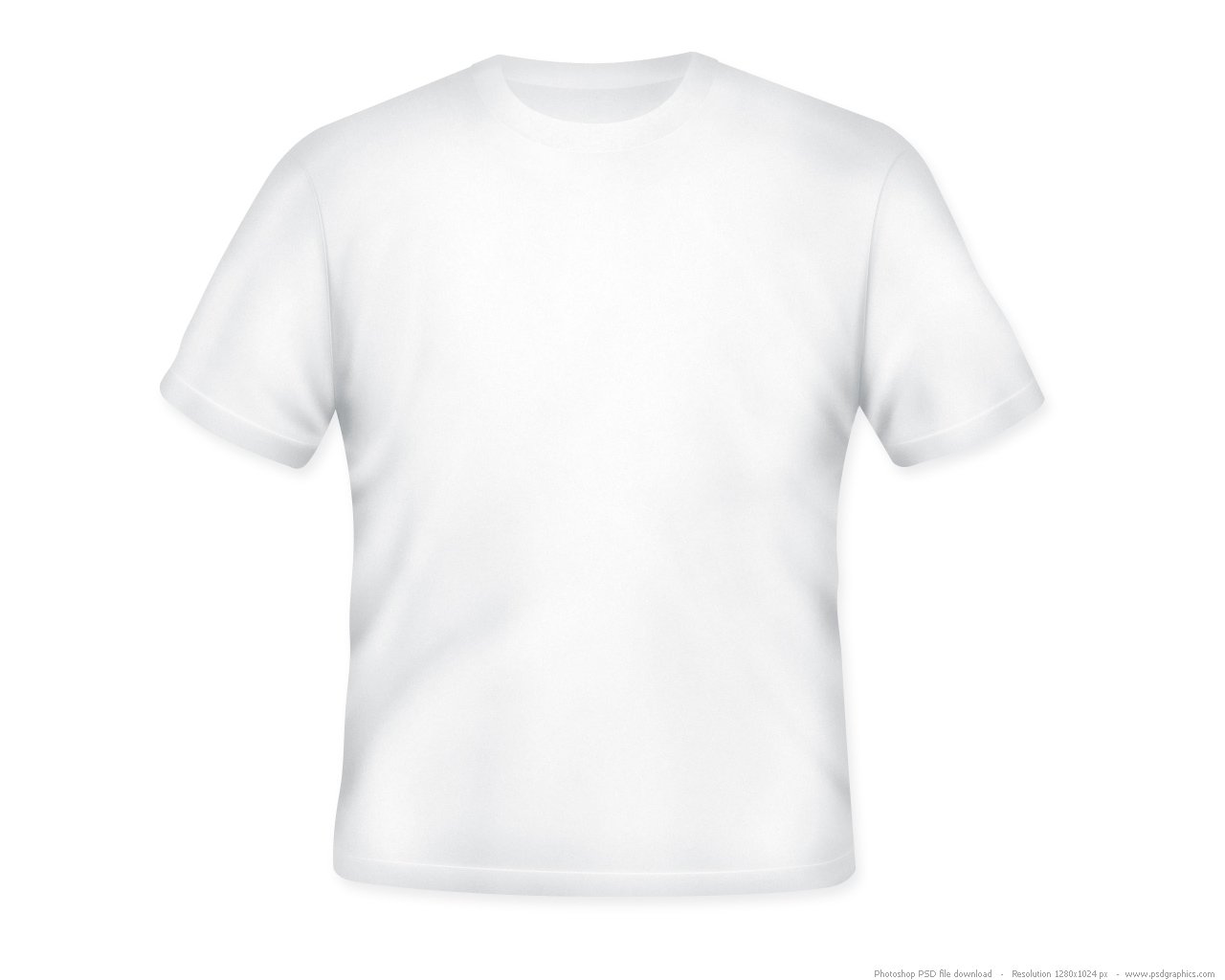 Blank white Tshirt (PSD) PSDGraphics