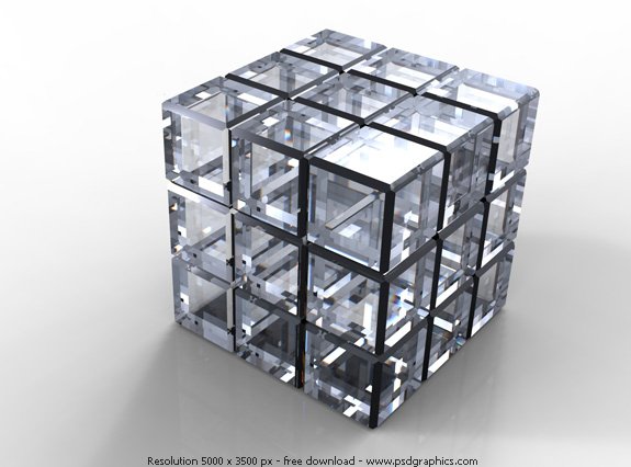Crystal Picture Cube
