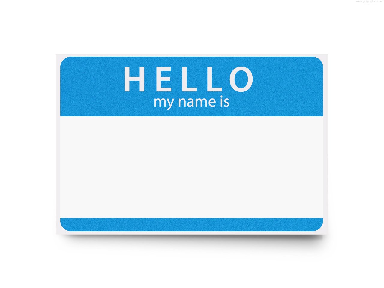 Hello My Name Is PSD Template PSDgraphics