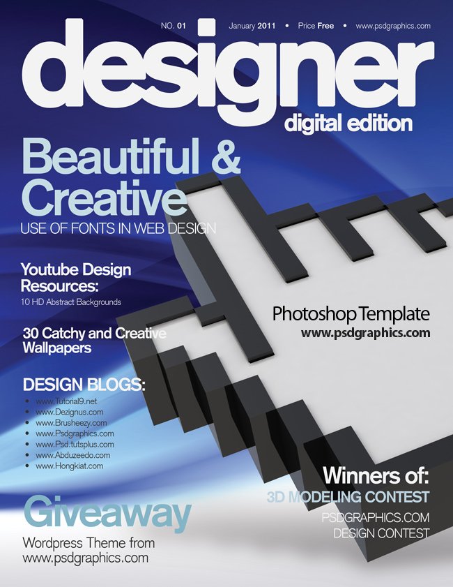 blank magazine cover design