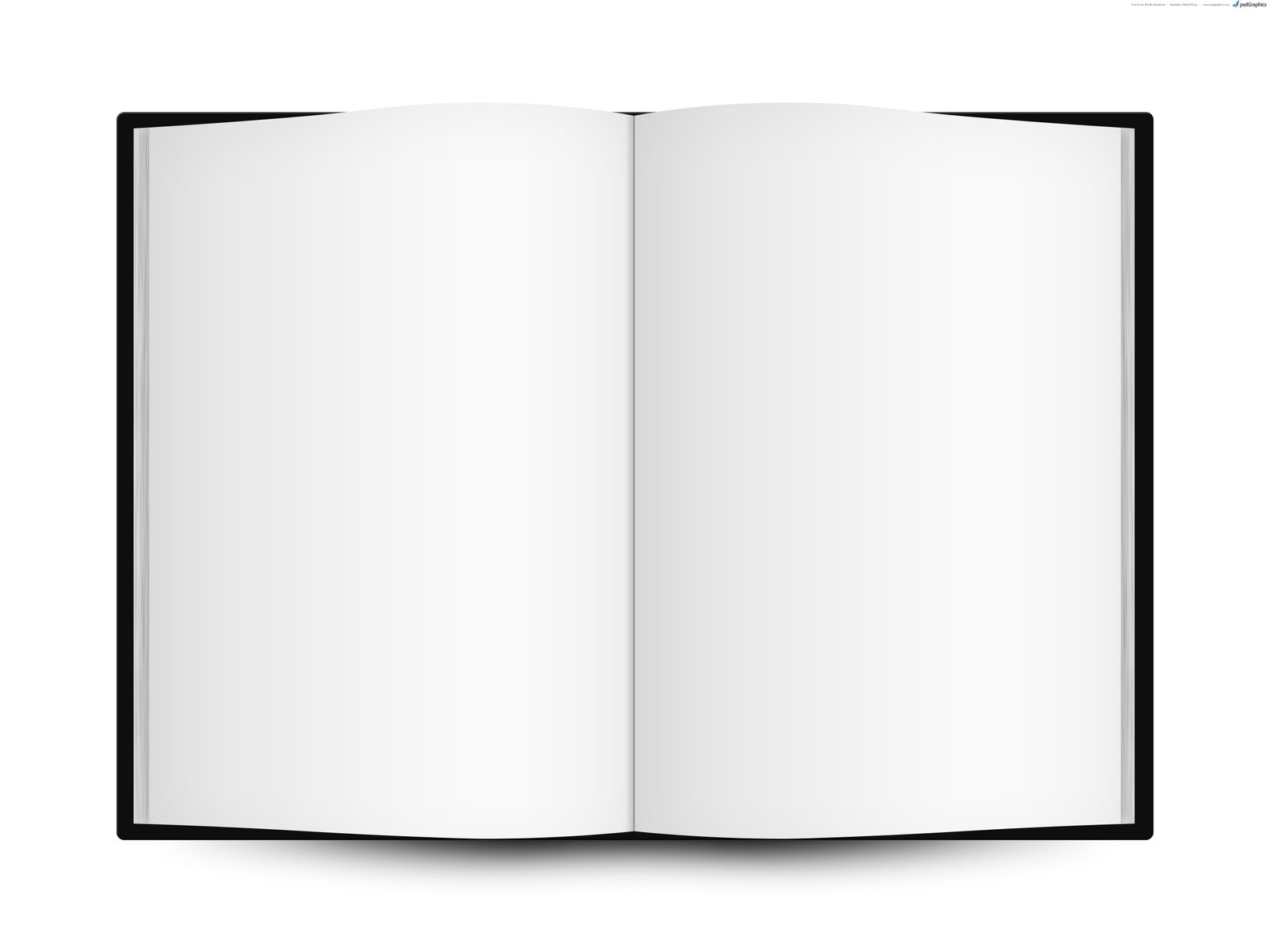 Blank open book template