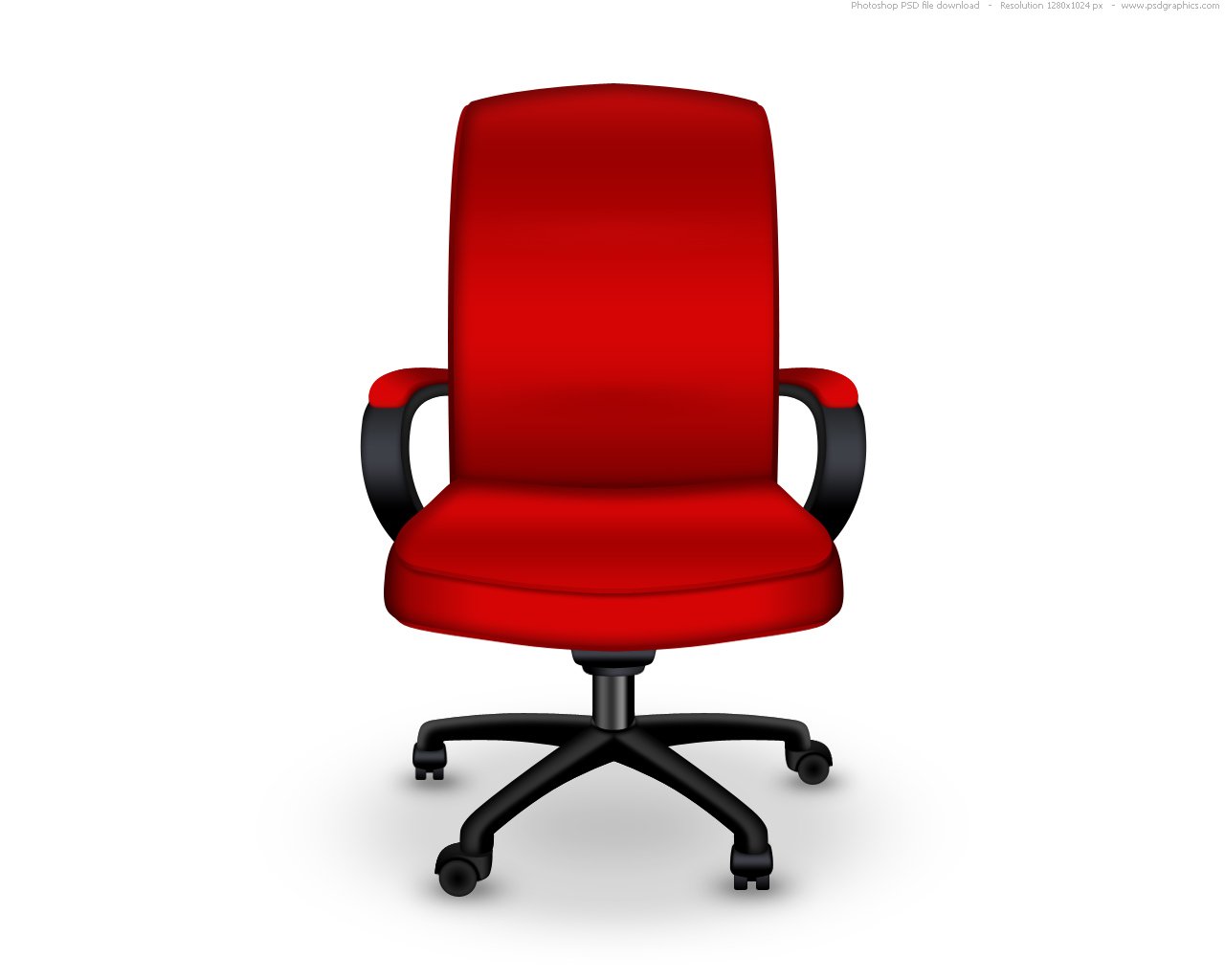 Red office chair PSD icon | PSDgraphics