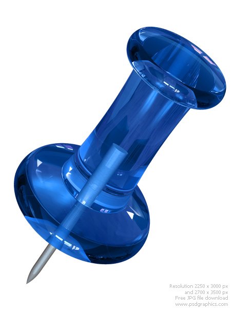 blue pushpin