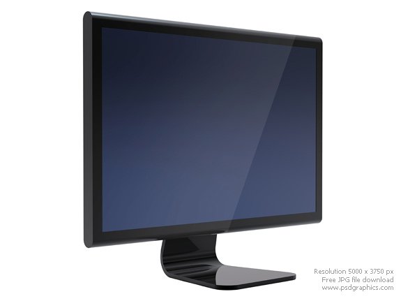 monitor on white background