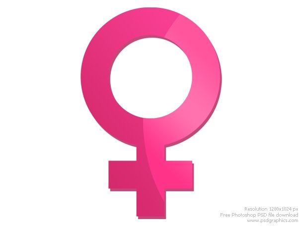 Male and female signs | PSDgraphics