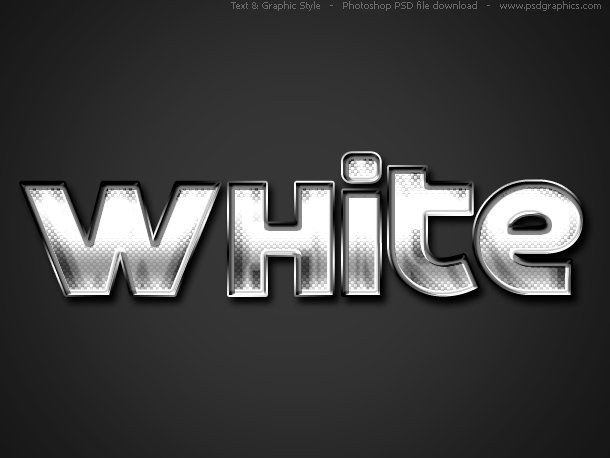 white text style