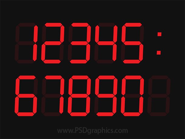 Digital Clock Template Psd Psdgraphics