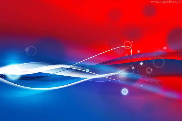 Abstract red and blue