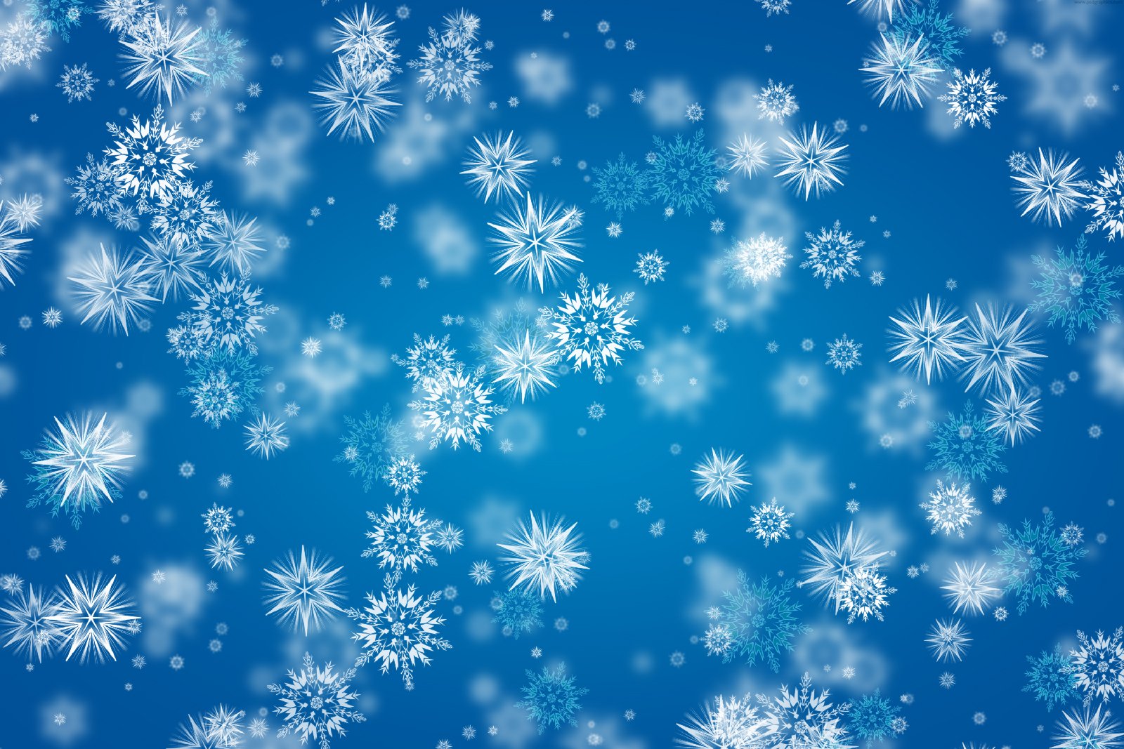 Blue winter snowflakes background PSD - PSDgraphics