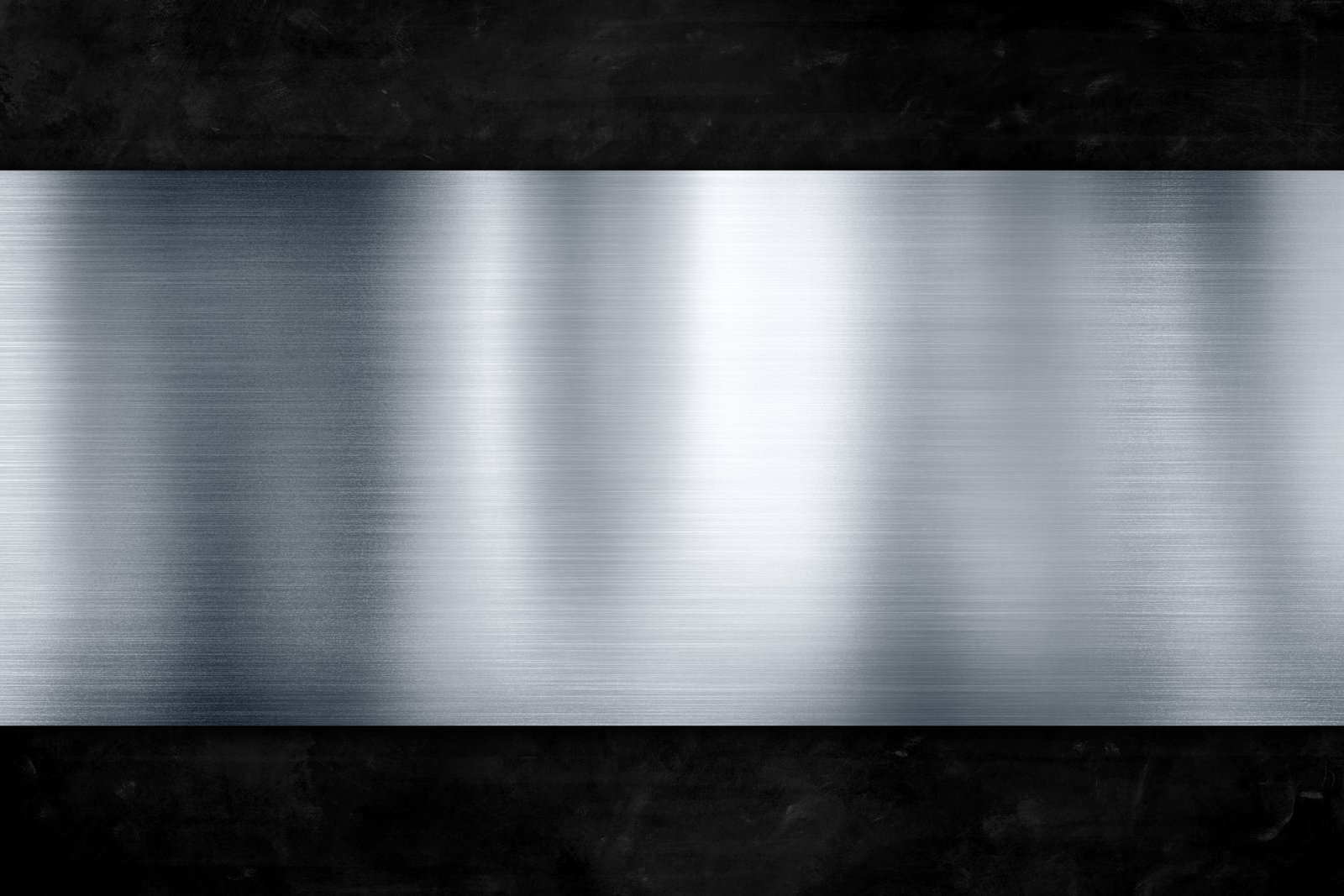 Silver metal plate with a black background - PSDgraphics